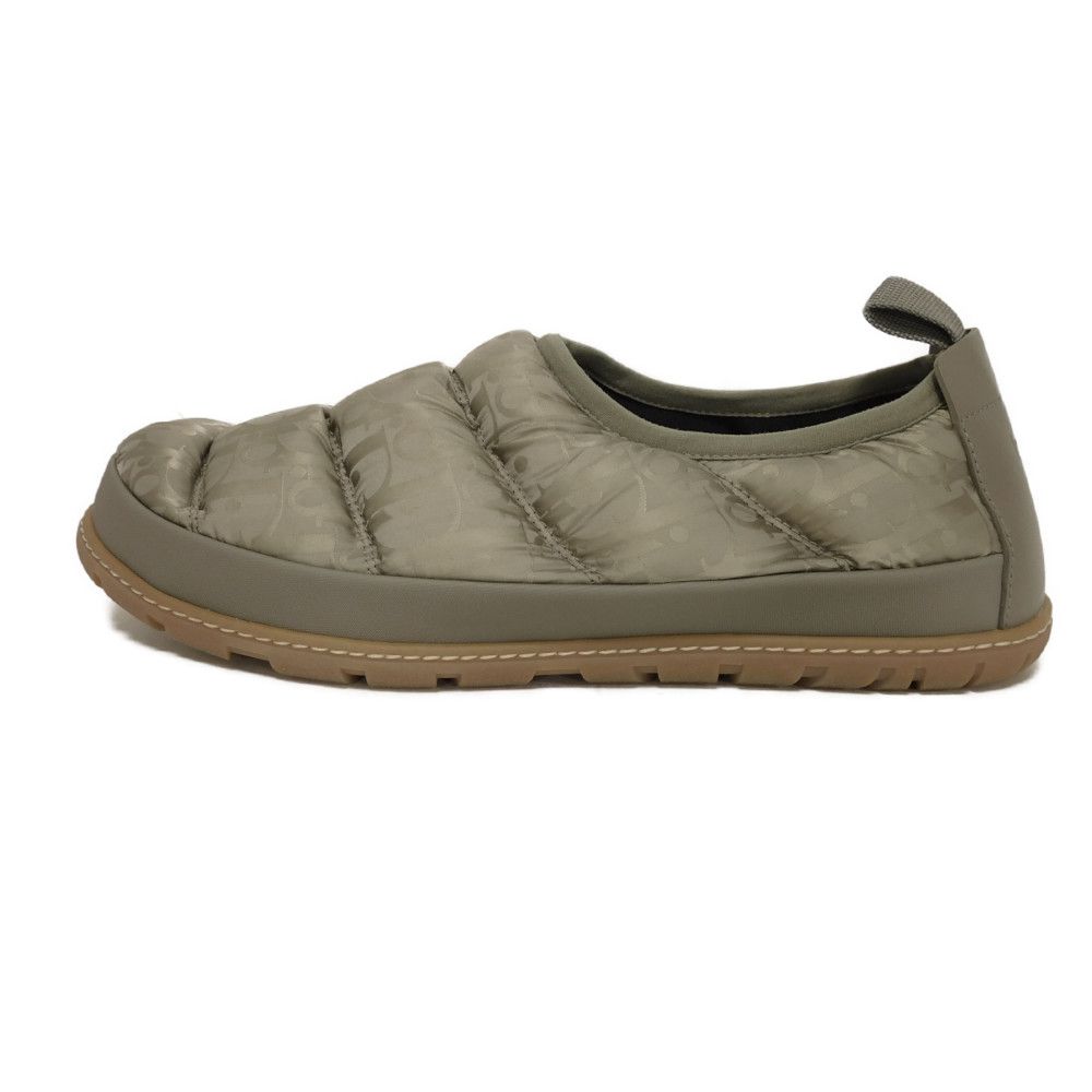 Used 10656 Snow Slippers 3SA089ZHN_H161 7897 43 All-Over Logo Calfskin Rubber 11" Oblique Quilted Nylon Beige Men's