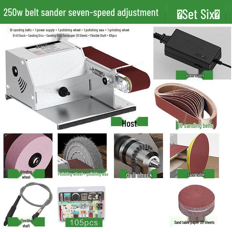 

Longmazu 250W Multi-Function Wet/Dry Benchtop Belt Sander CN plug (adapter included)