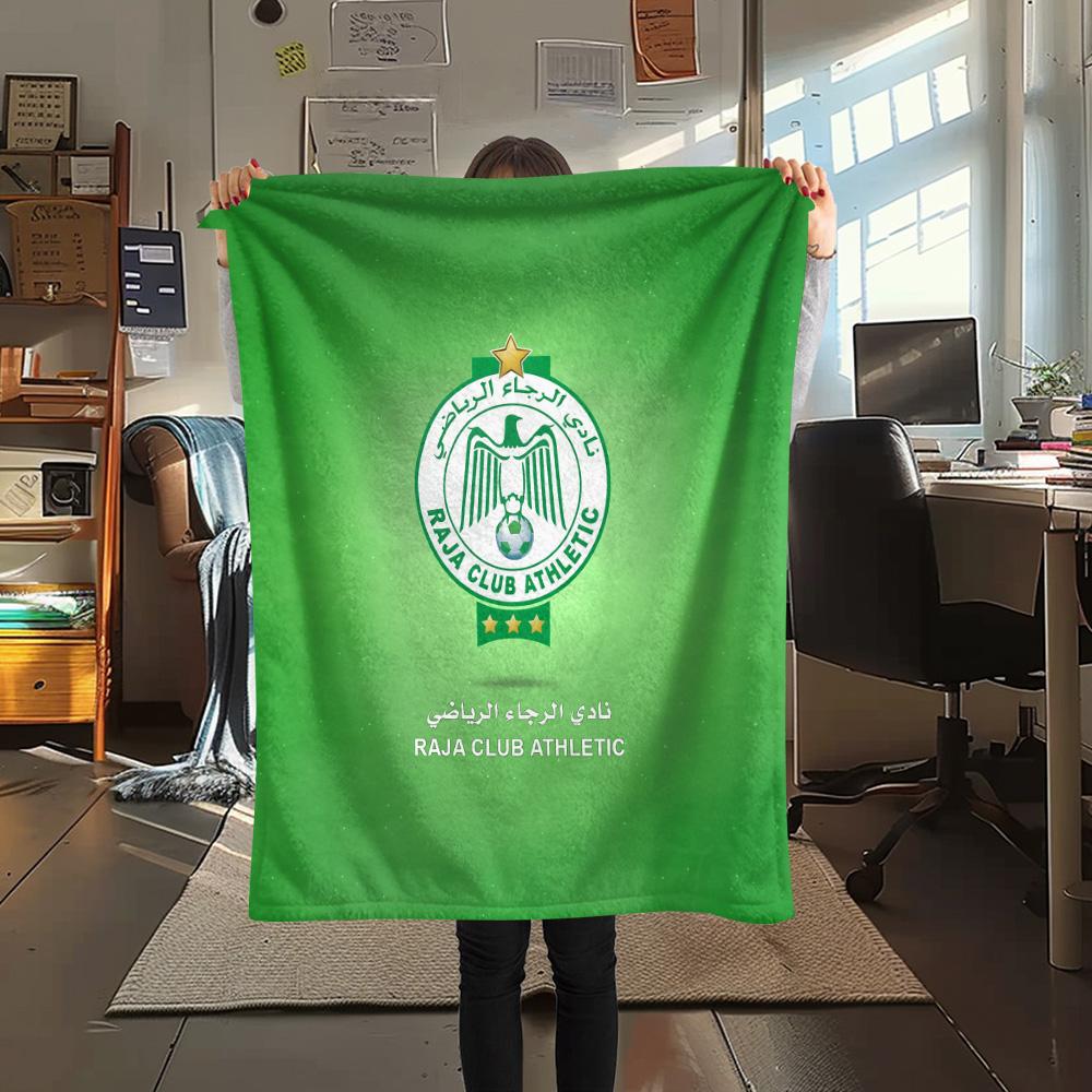 Rajakasablanca Sports Club  Print Flannel Blanket, High Quality Comfortable for All Seasons, Home Decor, Warmth and Comfort