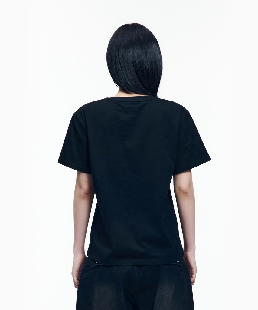 AAKAM Dino Patch Half Top (Black)