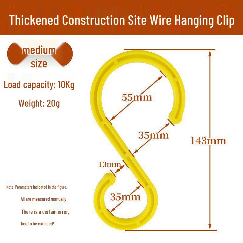 S-Shaped Insulated Scaffolding Cable Hook