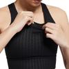 Nike Atmungsaktives, gepolstertes Sport-Tanktop mit Aufdruck für Damen, mittlerer Halt, Schwarz DM0554-010