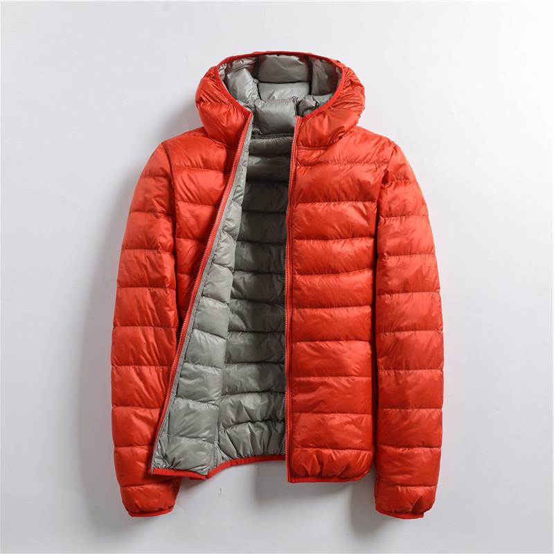 Light down jacket women's light short hooded light double-sided wear double-sided wear jacket new year