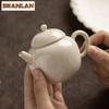 110ml Handmade Grass Wood Ash Porcelain Teapot Ancient Pot Tea Brewing Kettle with Infuser White Tea Tableware Supplies Craft