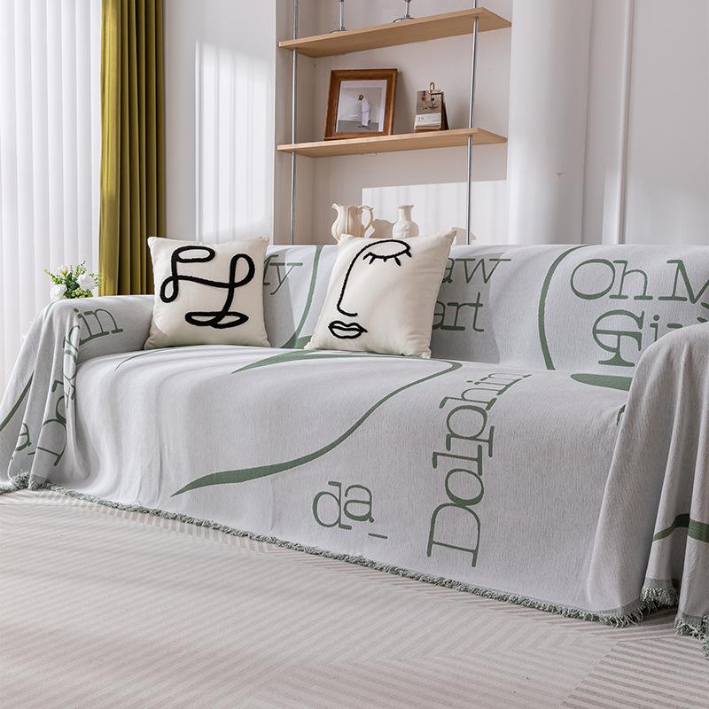 

Современный Модный Чехол на Диван Тканевое Одеяло Шенилл Диванное Полотенце Защита от Царапин Кошек Диванное Полотенце Мат Четыре Сезона Универсальный 180x130