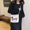 Solid Color Dachshund Puppy Underarm Bag Towel Embroidery Shoulder Bag Sweet Women