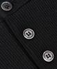 EXCONTAINER Henley Neck Waffle Long Sleeve (Black)