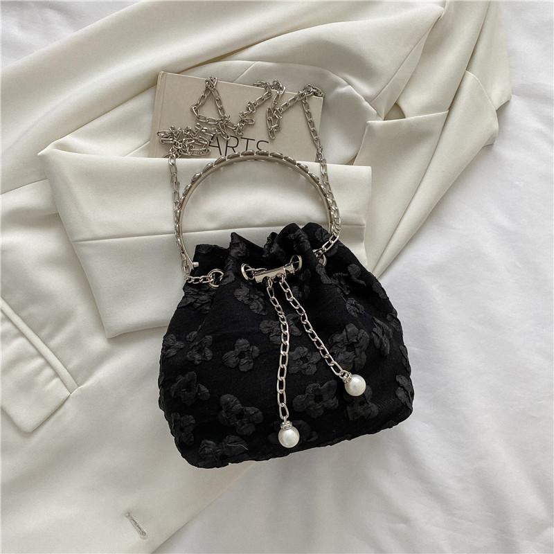 Модный тренд портативная маленькая сумка женская сумка новая летняя фактурная сумка-ведро сумка через плечо мессенджер