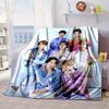 Colorful kpop Artwork Blanket Flannel Blanket for bed, sofa, Camping, Hiking, Picnic Essentials, gift for family Fan gifts