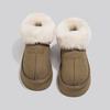 Small thick-soled low-top snow boots Women's fleece thickened one-pedal winter fluffy cotton boots Warm snow cotton shoes