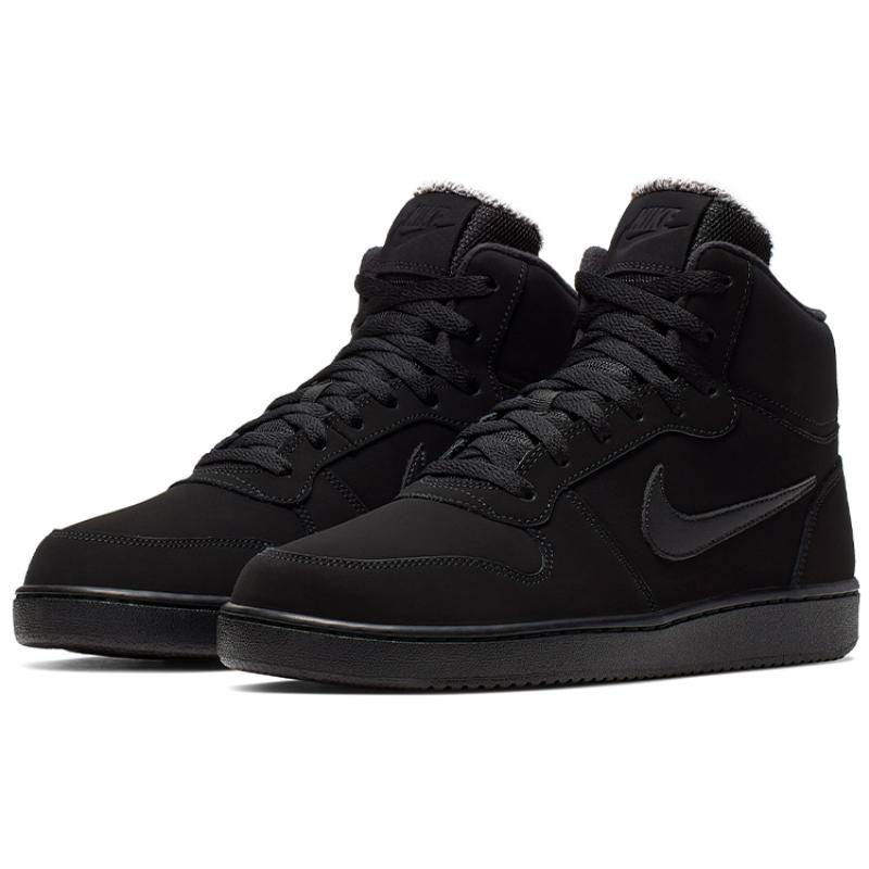 Nike Ebernon Mid Se Triple Black  Sneakers  AQ8125-003