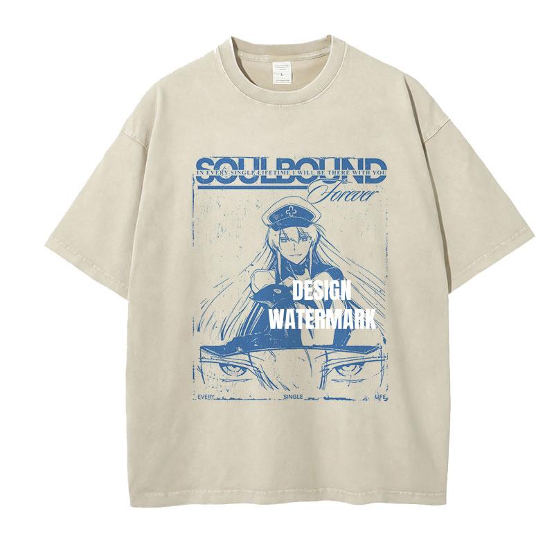 

Anime AAkame Ga Kill Tshirts Oversized Vintage Washed Esdeath T Shirt Unisexga Akame Tshirt Kurome Tops Tees Girl Cotton S