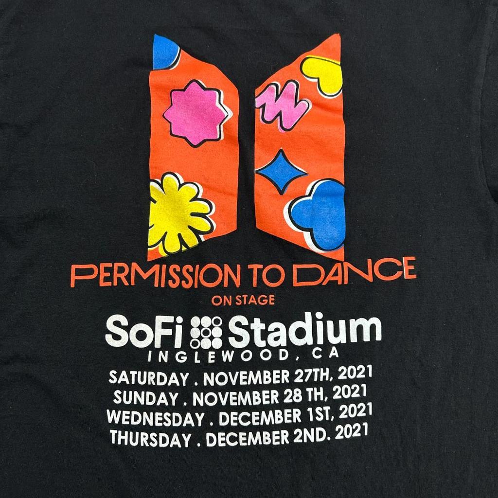 [USED] BTS Bangtan Boys T-shirt, Vintage, Black, Size L (Women's), Not Available In Japan