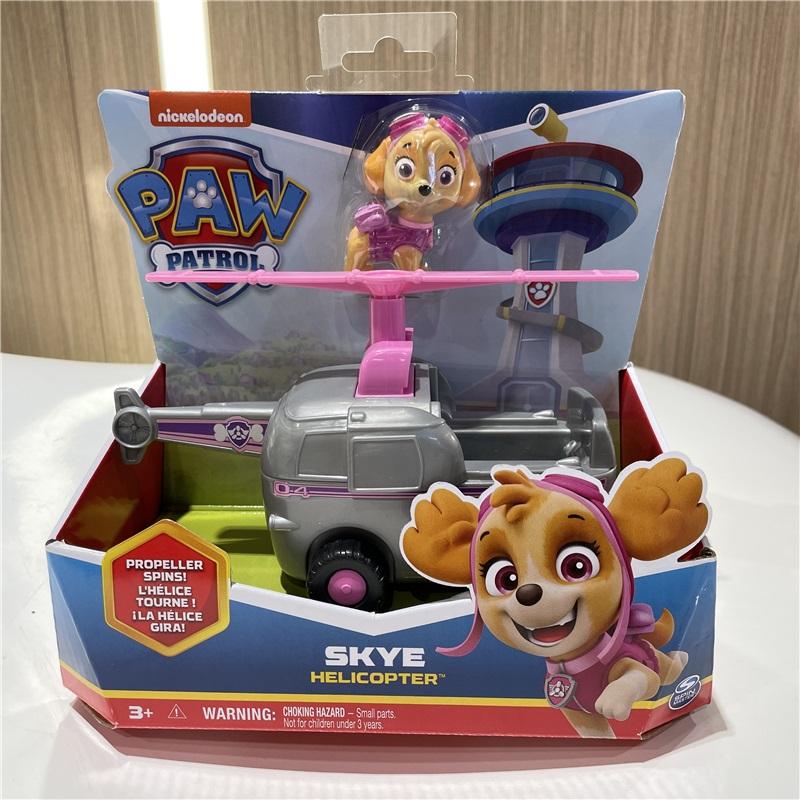 10kinds Genuine Paw Patrol Everest Ryder Rex Skye Chase Rocky Zuma Vehicle with Collectible Figure Birthday Gift Children Toy