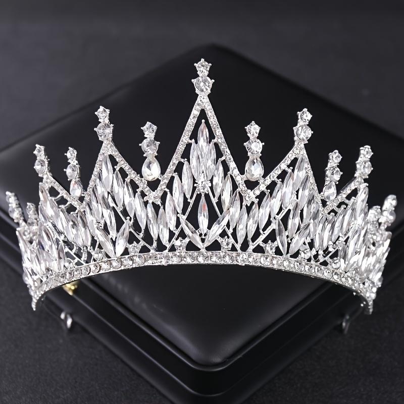Silberne Kristall Diademe und Kronen Haarreif für Damen Party Braut Hochzeit Haarschmuck Schmuck Krone Diadem Haarreif Geschenk