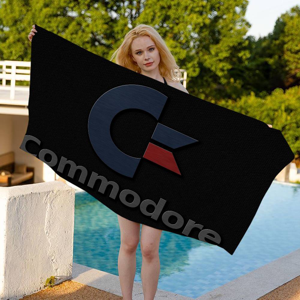 C-Commodore 64 Logo Beach Towel Colorful Bath Towels For Girl Microfiber Quick Dry Custom Sand Free Beach Yoga Spa Gym Pool