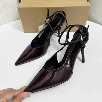 High Heels Formal Business Shoes for Women Luxury  Party Stiletto Ankle Strap Pointed Toe Sexy Ladies Wedding Party Pumps