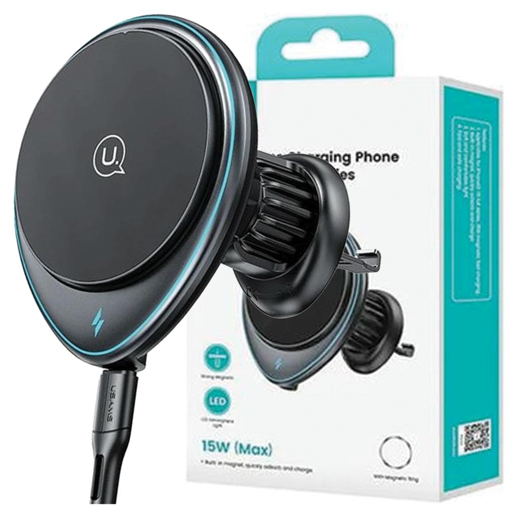 Usams Uchwyt Indukcyjny Us-Cd222 15Wdo Kratki Went. Czarny/Black Cd222Zj01