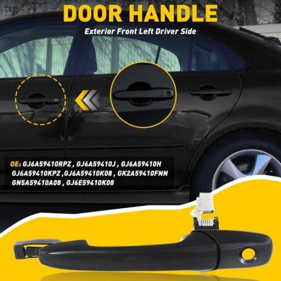 

Door Handle Outside Smooth Black Front Driver Side for Mazda 3 6 CX-7 CX-9 RX-8