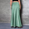 Women's Fashionable And Casual Design French Elegant Draped Satin Skirt