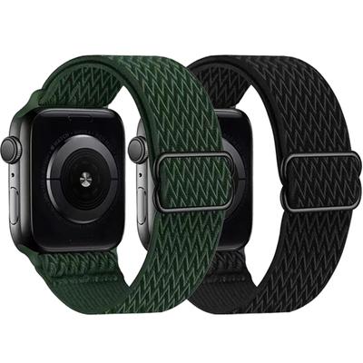 Stretch Nylon Solo Loop Band για Apple Watch Series 6/5/4/3 SE Adjust Stretch Braided Sport Elastics Strap for iWatch 40mm 44mm