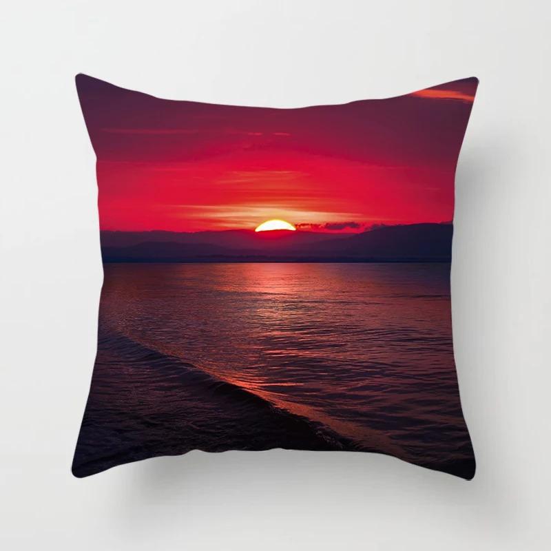 Office Living Room Home Pillowcase Car Decoration Outdoor Landscape Print Pillowcase