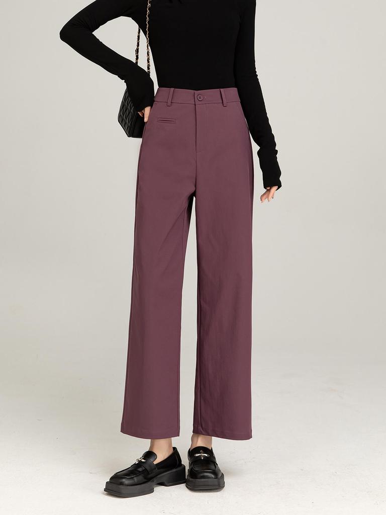 Shu Rou Te Protivráskové Kalhoty s Rovnou Nohavicí Volného Střihu Petite Vysoké a Štíhlé Vícebarevné