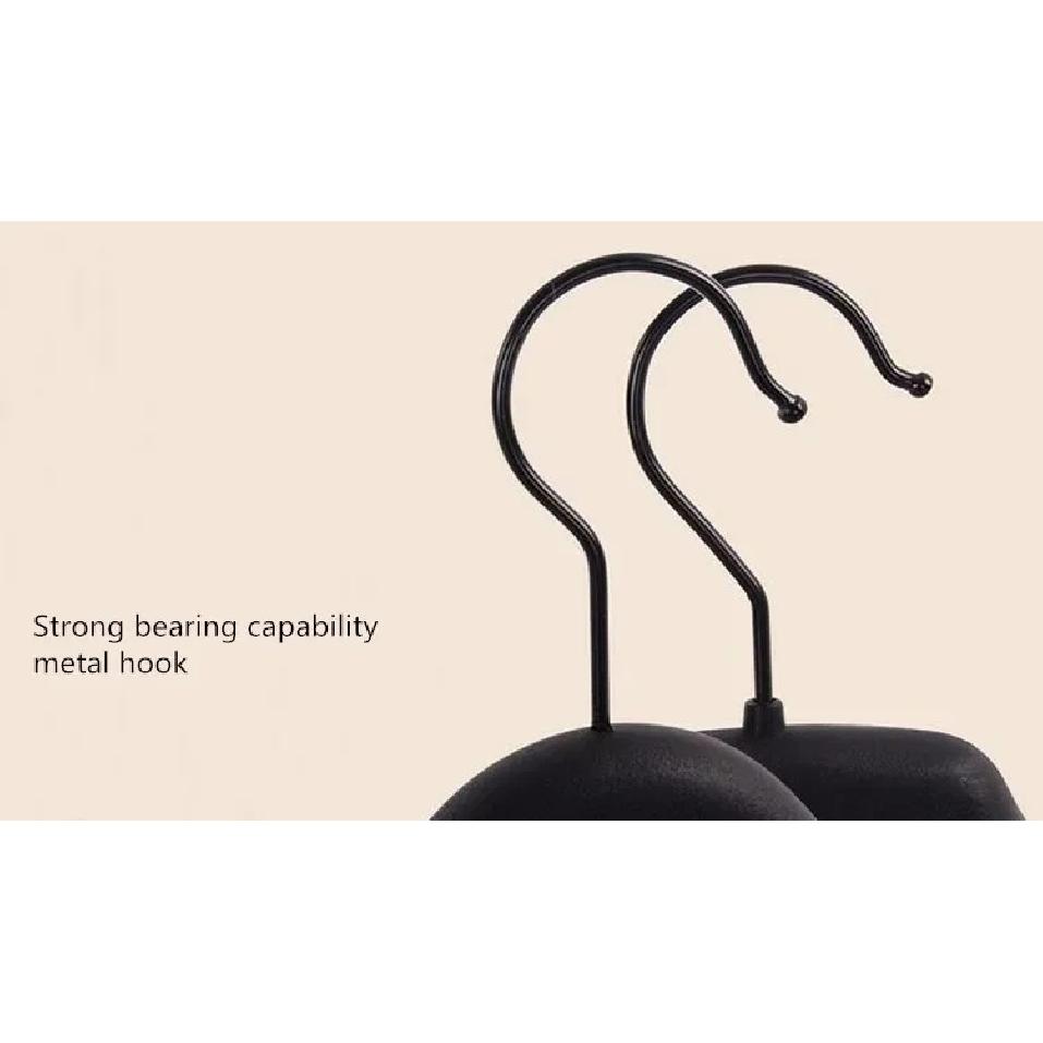 10pcs Black Thick Wide Shoulder Plastic Clothes Hanger for Coats Jacket and Fur