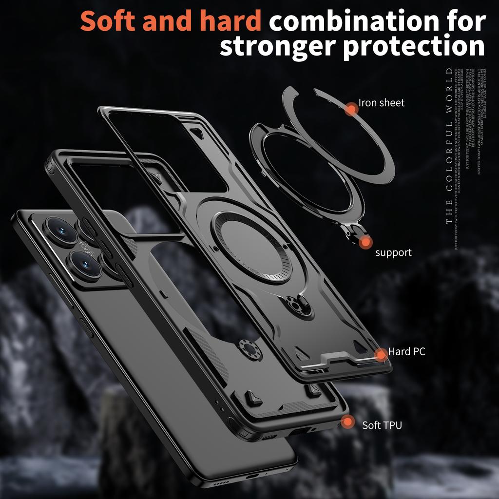 Armor Protection Funda Case for Xiaomi 15T Pro 14T Mi15t Mi14t Finger Ring Holder Cover for Xiao Mi 15T