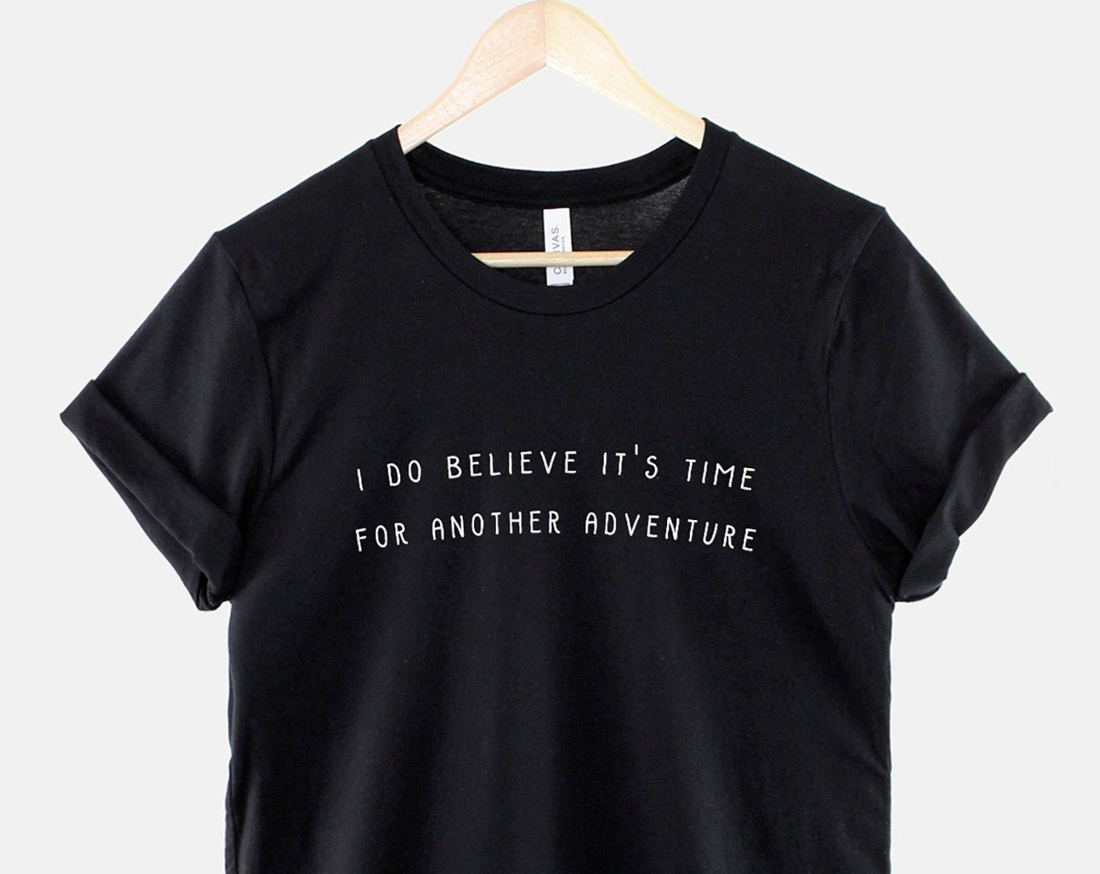Adventure Awaits Shirt, Wanderlust Camping T Shirt, Outdoor Travel Graphic Tee, Gift for Nature Lover XL