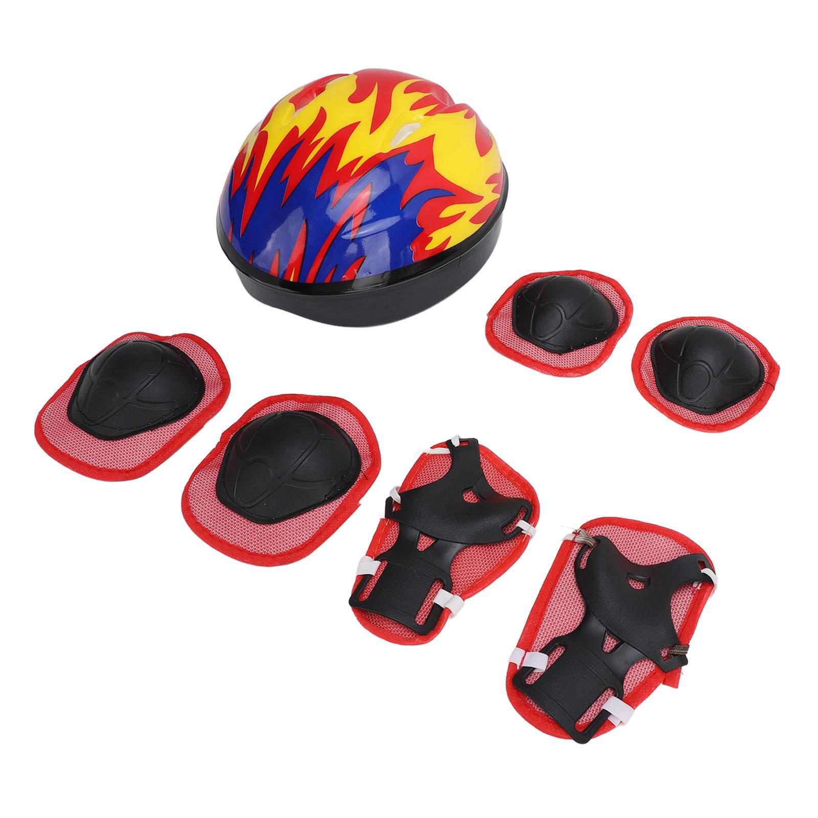 

Kids Bike Helmet Set Sports Knee Pads Elbow Pads Hand Protectors Protective Gear Set for Cycling Roller Skating Scooter