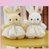 Pearl Rabbit Gauze Skirt Plush Doll With Butterfly Bow Animal Toy Birthday Gift