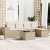 VidaXL Garden Lounge Set with Cushions 6 Pcs, Patio Sofas, Patio Furniture Set, Outdoor Furniture, Beige 3254835