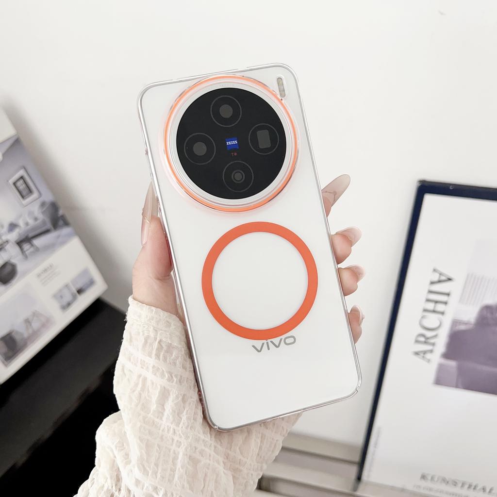 For VIVO X200 X200 Pro X200 Ultra X200s Clear Magnetic Dropproof Shockproof and Anti-Yellowing Phone Case