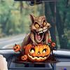 Pumpkin Halloween Monster Acrylic Car Decor Mirror Hang Interior Style Halloween