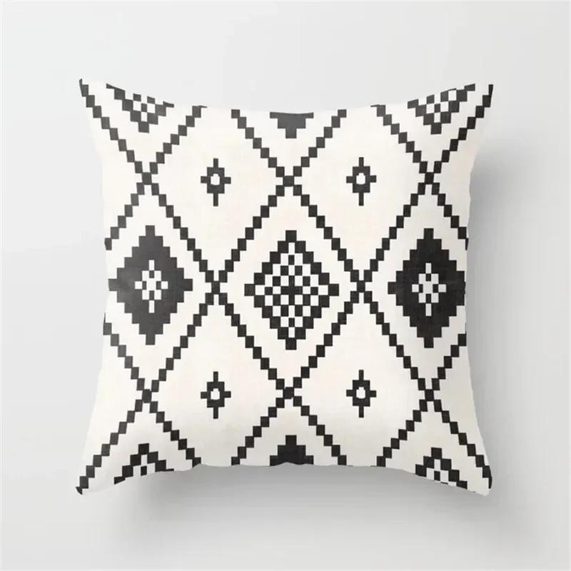 Color block geometric patterns Double-sided Printed pillow cover Short plush Suitable living rooms bedrooms throw cushion cover