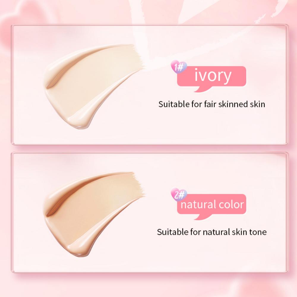 Pink Heart Concealer Air Cushion Cream Flawless And Long-lasting Delicate Moisturizing Translucent Portable Foundation Cream