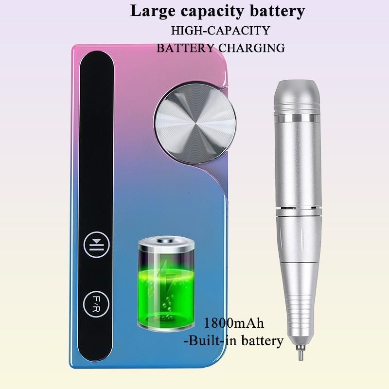 45000RPM Electric Nail Drill Machine Portable Gel Nails Polishing Nail File Rechargeable Home Manicure Salon Nail Sander