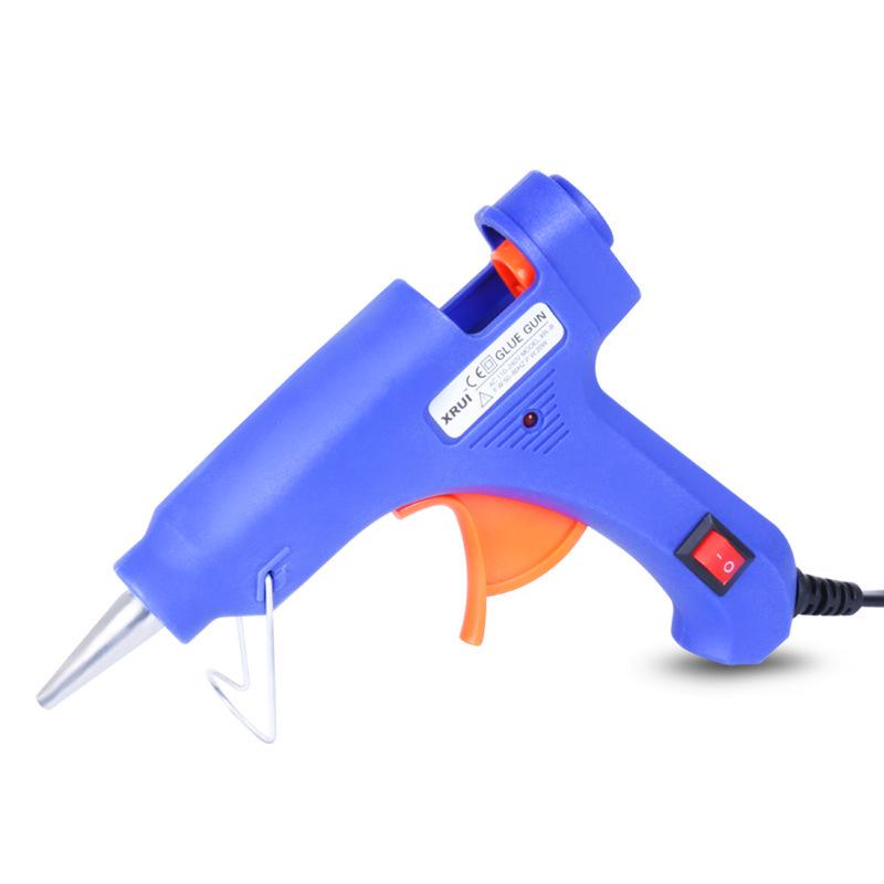 Elektrische Mini-Heißklebepistole, 20W, für Heimwerken und Basteln, mit 7mm Klebestiften.