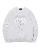 ESCAPEFROM White Melting Heart Logo Print Sweatshirt White Melange