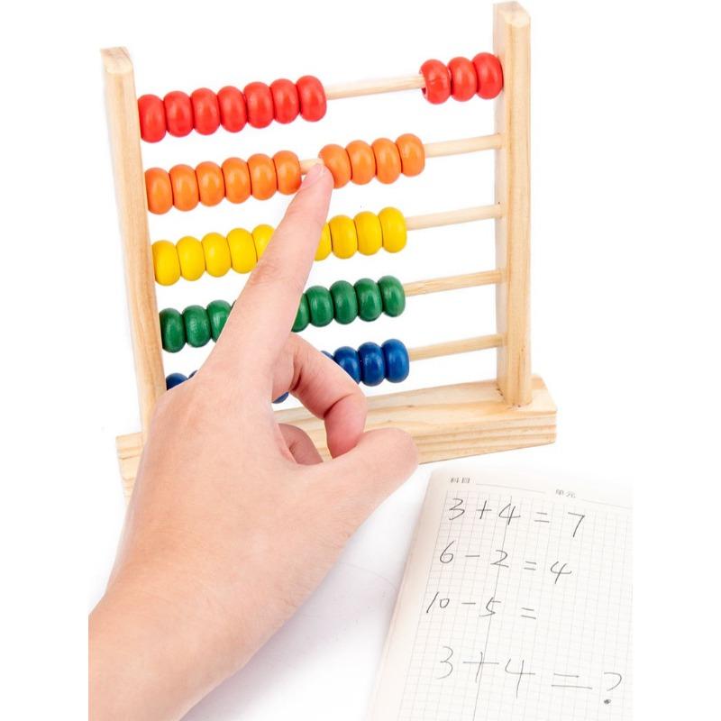 Toys Educational Toys Wooden Frame Abacus Counting Abacus Game Teaching Aid Counting Frames Toy Colorful Beads Children