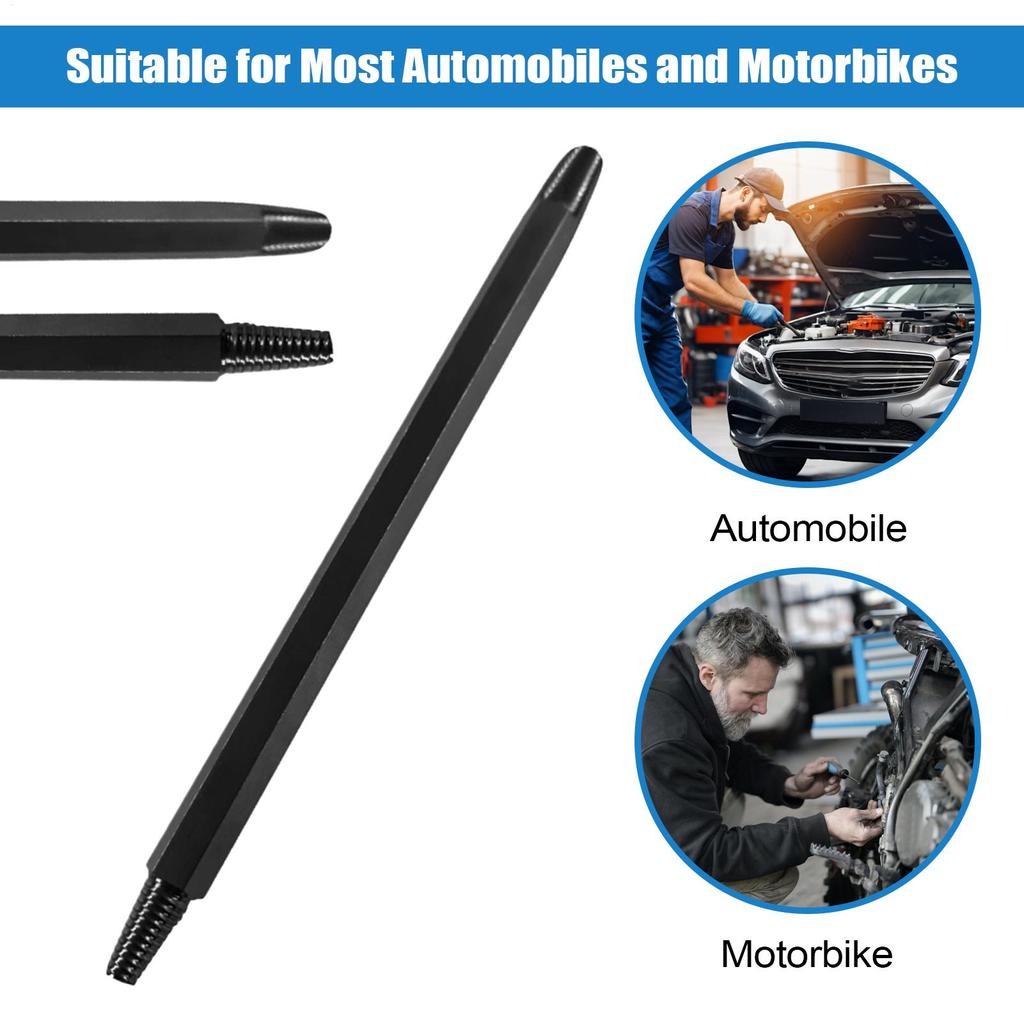 Universal Spark Plug Remover Tool, Hexagonal Anti-Slip Extractor Set for Glow Plugs, Professional Auto Repair Shop Accessories