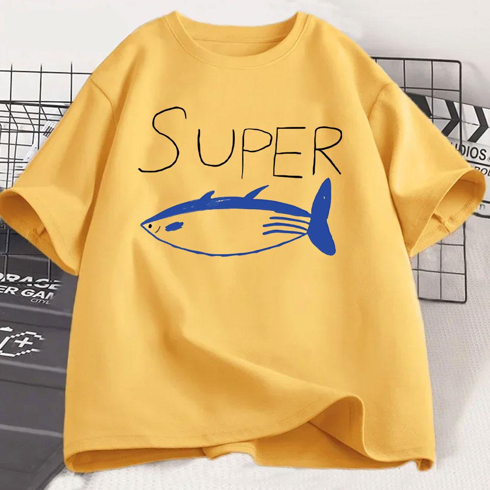 Jin Super Tuna Fish T Shirt Kawaii Retro Fashion Men/women Clothing Harajuku High Quality Tops Clothes Days Gifts Tshirts Tops