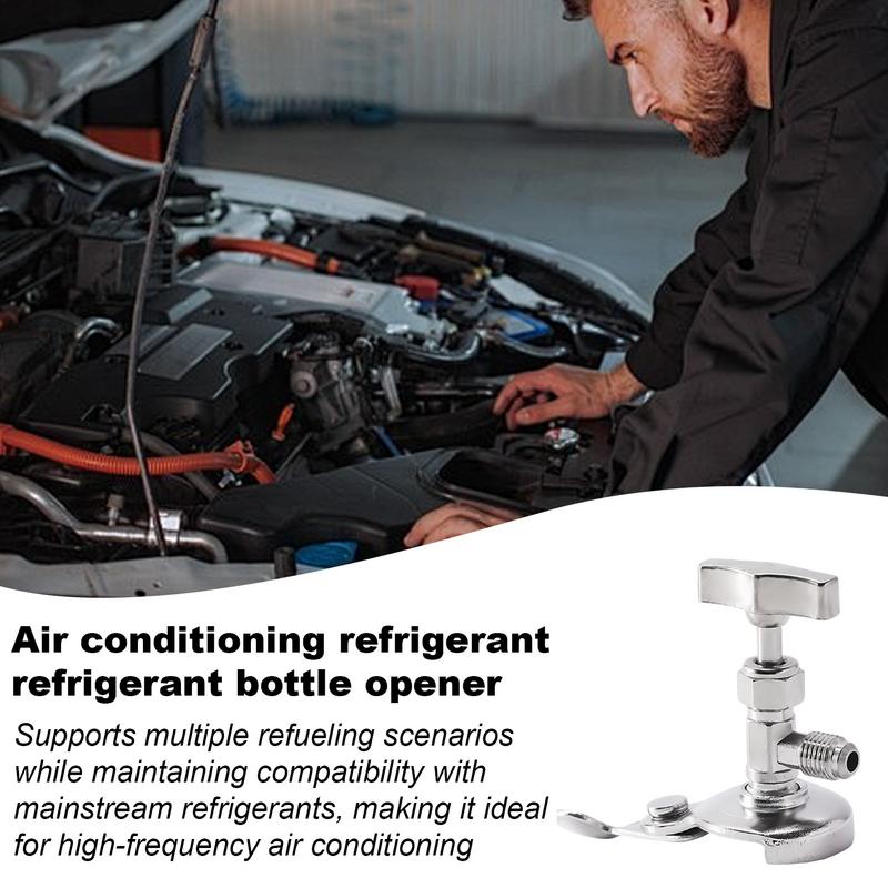 Refrigerant Opener Refrigerant Can Opener Adapter Fittings Valve Tool For Automotive Air Conditioning Systems Recharging Truck