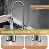 Fine Copper Gun Gray Kitchen Sink Pull-out Faucet Household Sink Washbasin Rotating Hot and Cold Faucet
