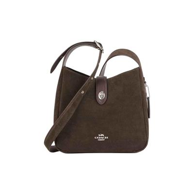 Sac bandoulière Hadley 25 à fermoir tournant multifonction en cuir Moyen Sacs pour femme Café Foncé CW004-SVES
