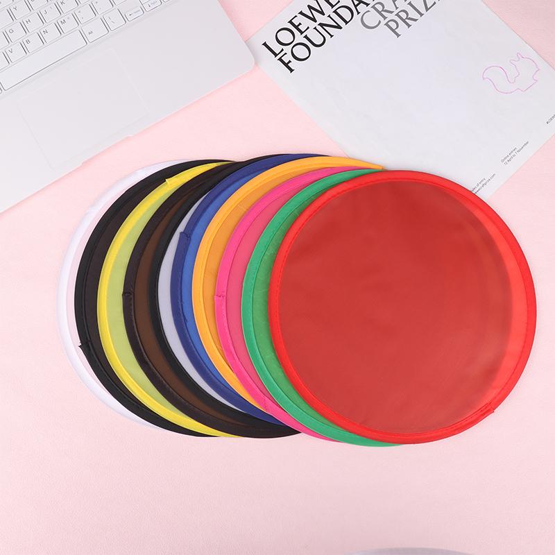 Přenosné skládací barevné kapesní skládací ventilátory s létajícím diskem pro letní venkovní hračky, dárky pro párty