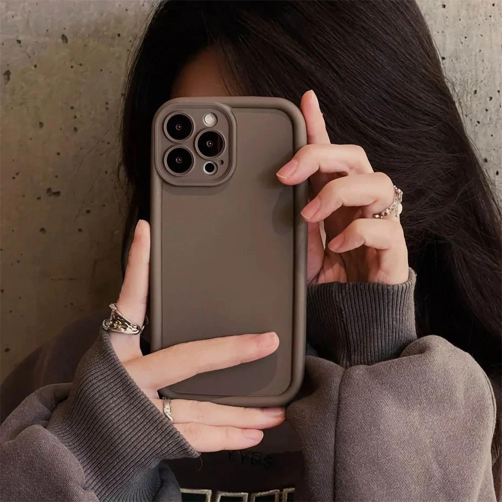 Camera Protection Color Soft Phone Case For iPhone 11 12 13 14 15 16 Pro Max Plus Mini iPhone 14 15 16 13 Shockproof Bumper Case