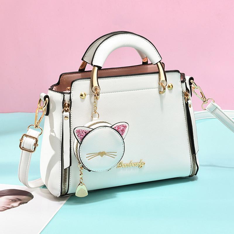 

Yogodlns Роскошный дизайн женская сумка большой вместимости модная сумка через плечо с подвеской из искусственной кожи