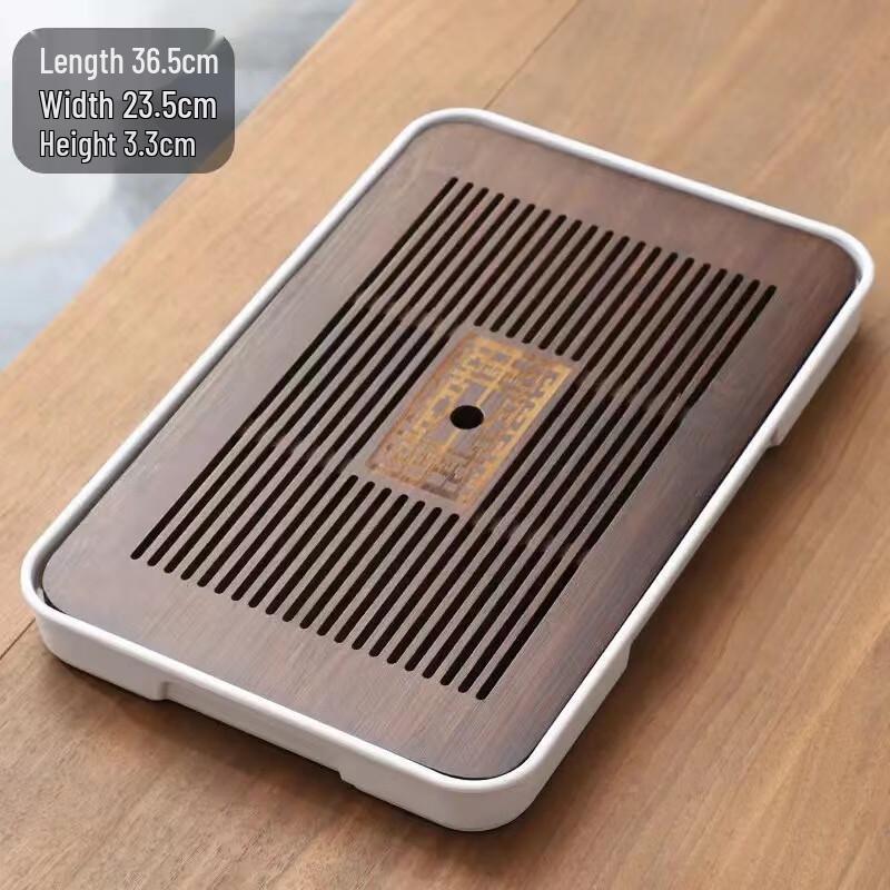 

Бамбуковый двухслойный поднос для слива чая